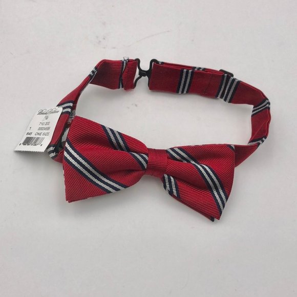 Brooks Brothers Mini BB#1 Repp Stripe Bow Tie Red Blue